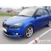 Накладка сплиттер на передний бампер на Skoda Fabia II RS